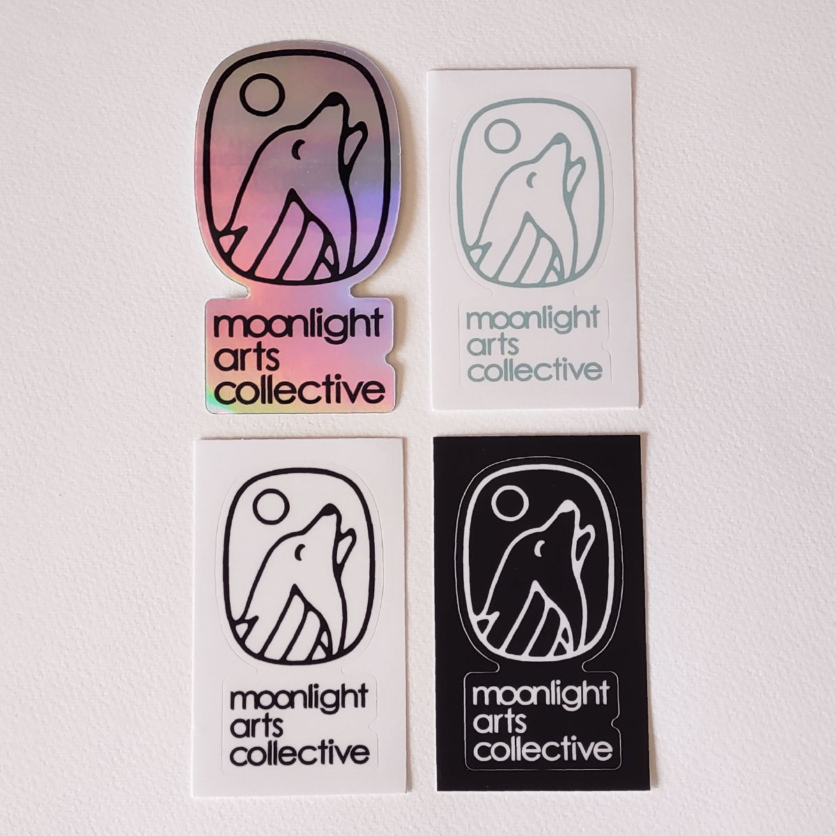 moonlight arts collective sticker pack - pack of four