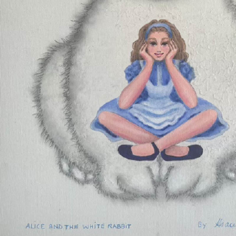 
                  
                    alice and the white rabbit  - original artwork
                  
                