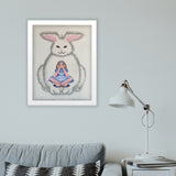 alice and the white rabbit  - original artwork