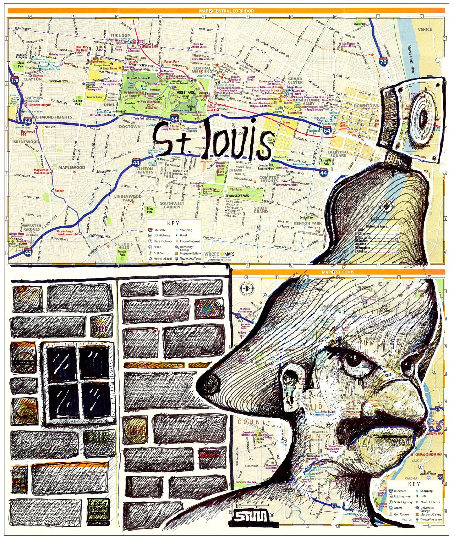 st. louis, missouri - original artwork