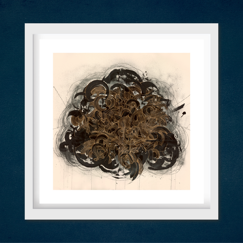 chaos in gold ii - 6 x 6 inch limited edition print