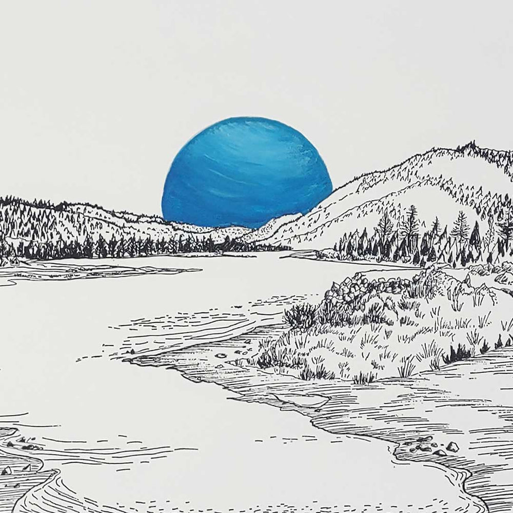 
                  
                    big bear lake - blue/green hand-embellished moon variant editions
                  
                