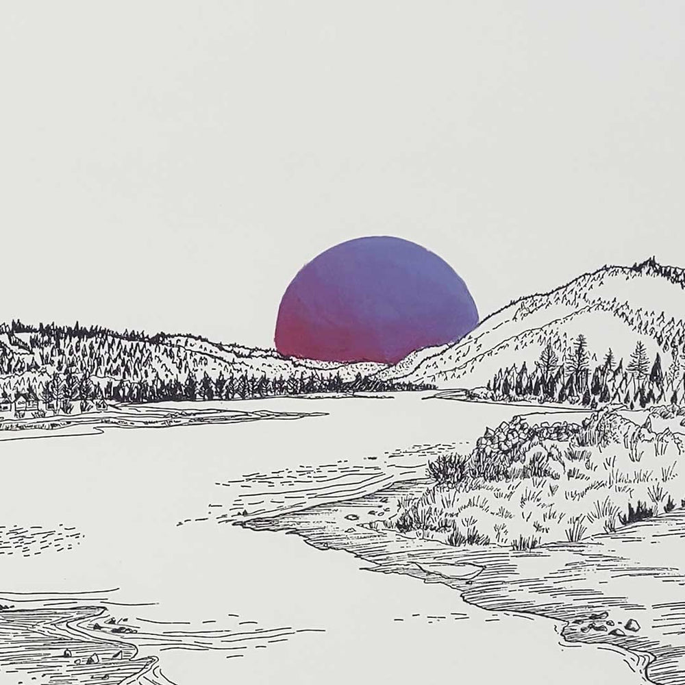 
                  
                    big bear lake - purple hand-embellished moon variant editions
                  
                