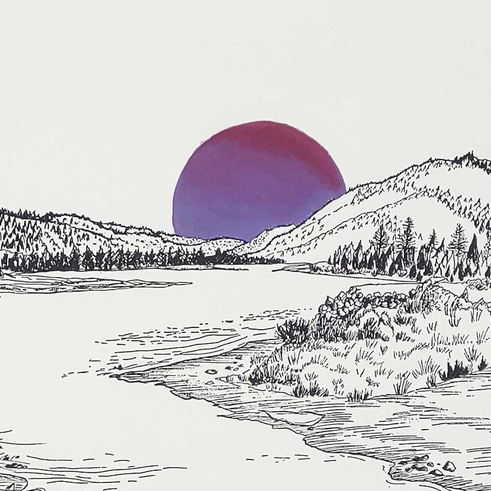 
                  
                    big bear lake - purple hand-embellished moon variant editions
                  
                