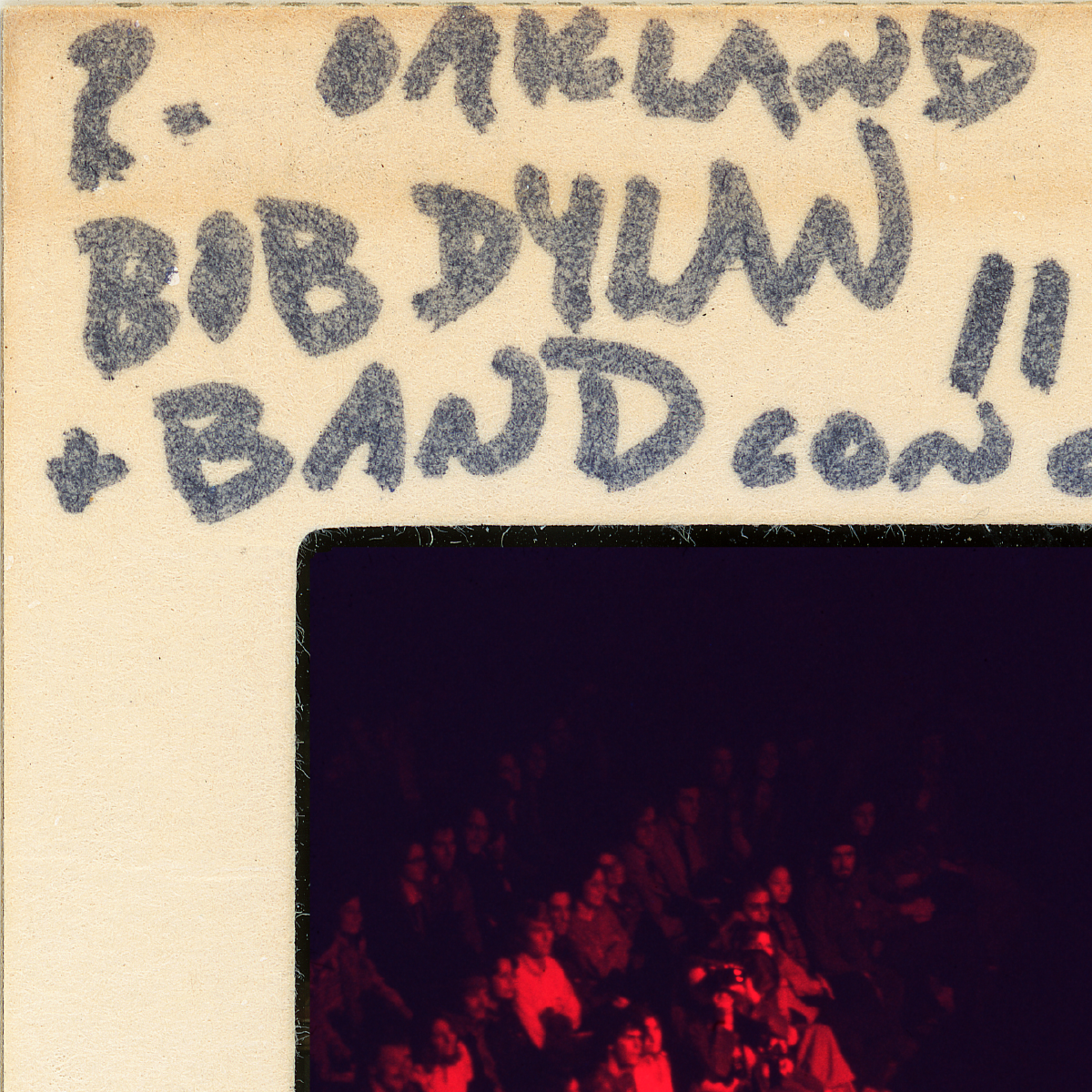 bob dylan and the band, live at the oakland coliseum, february 11, 1974 - 6 x 6 inch - limited edition prints
