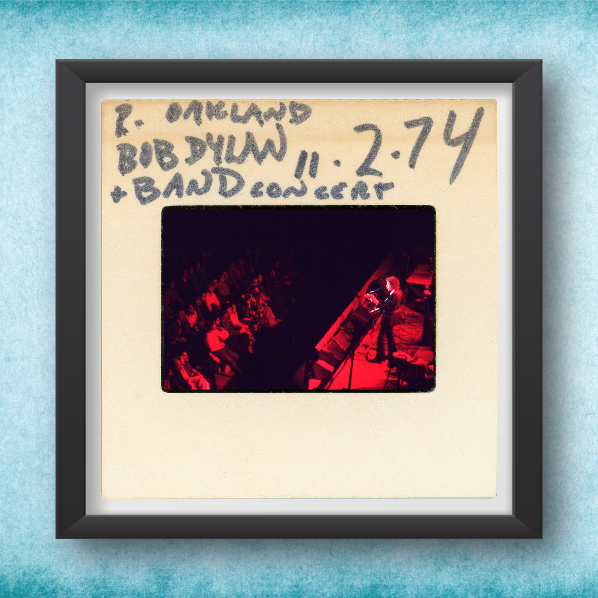 bob dylan and the band, live at the oakland coliseum, february 11, 1974 - 12 x 12 inch - limited edition prints