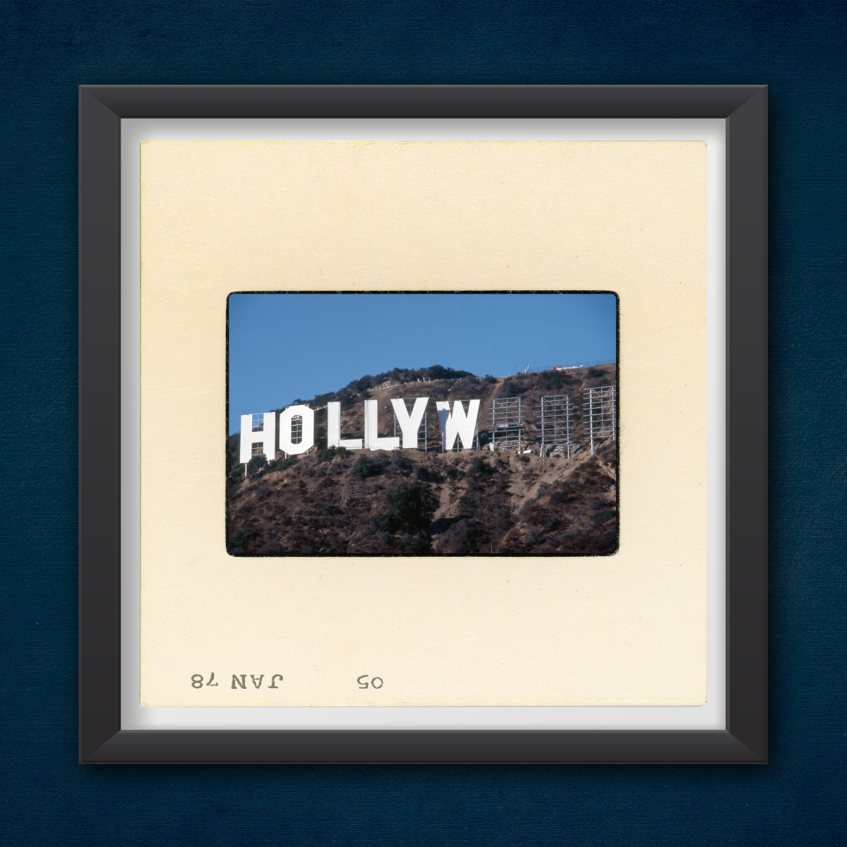 hollywood sign restoration, january 1978 - 12 x 12 inch - limited edition prints