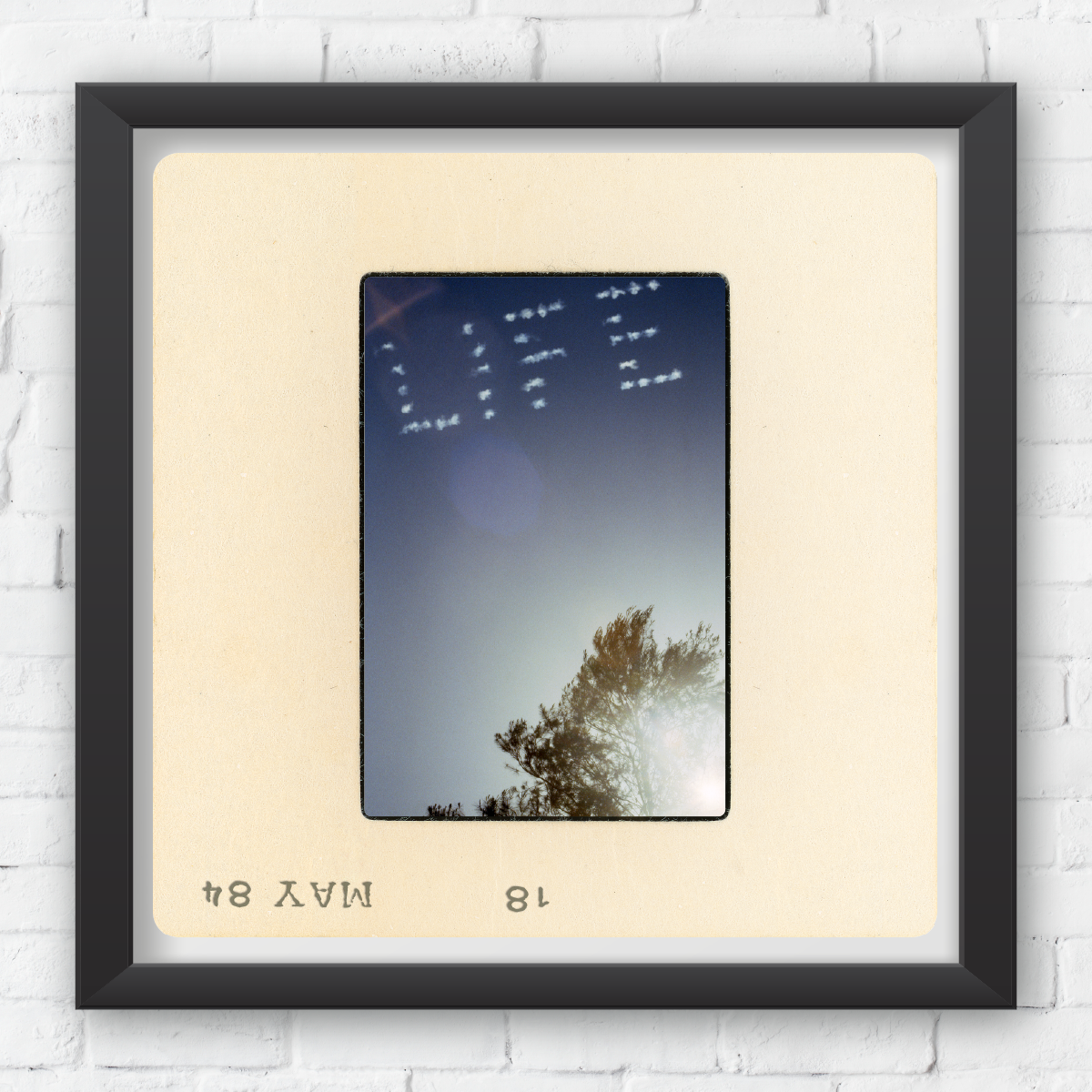 skywriting over los angeles during the summer olympics, may 18, 1984 - 12 x 12 inch - limited edition prints