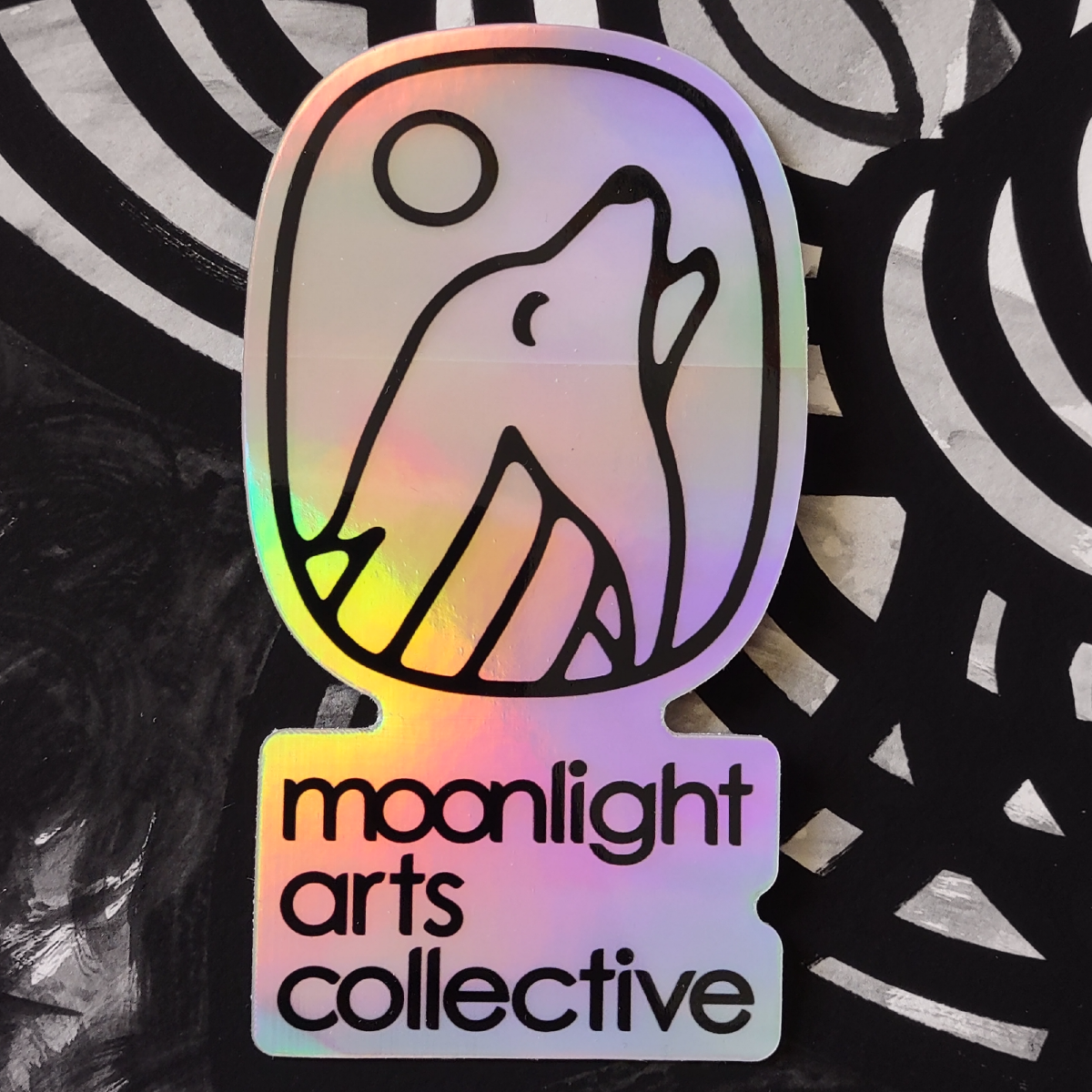 moonlight arts collective - holographic sticker
