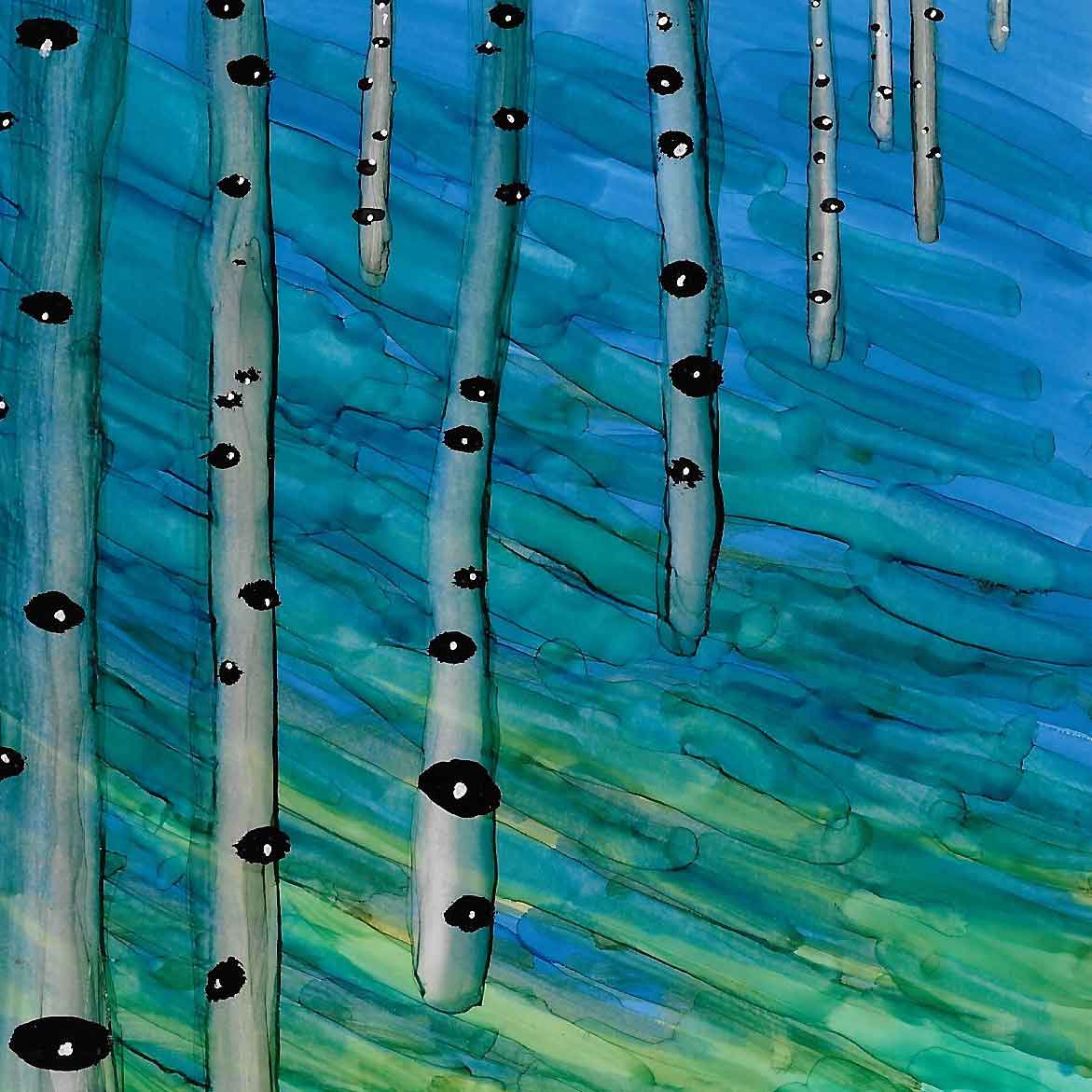 on the birch - original artwork