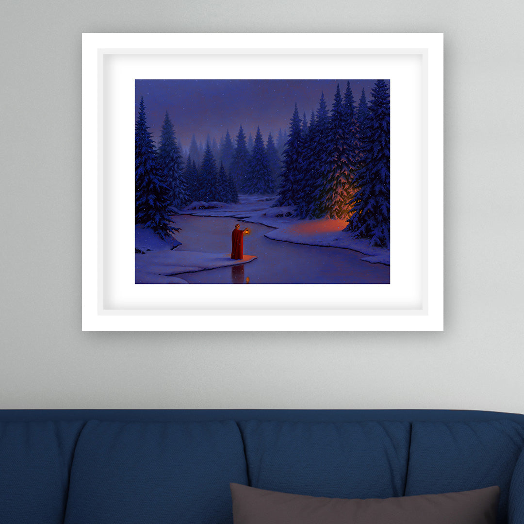 painter with winter journey