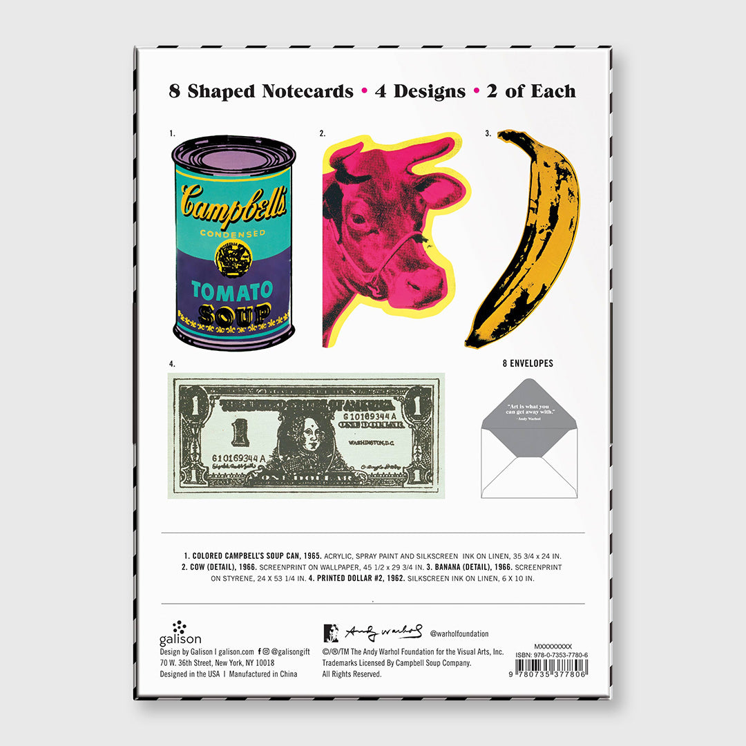 andy warhol shaped notecard set