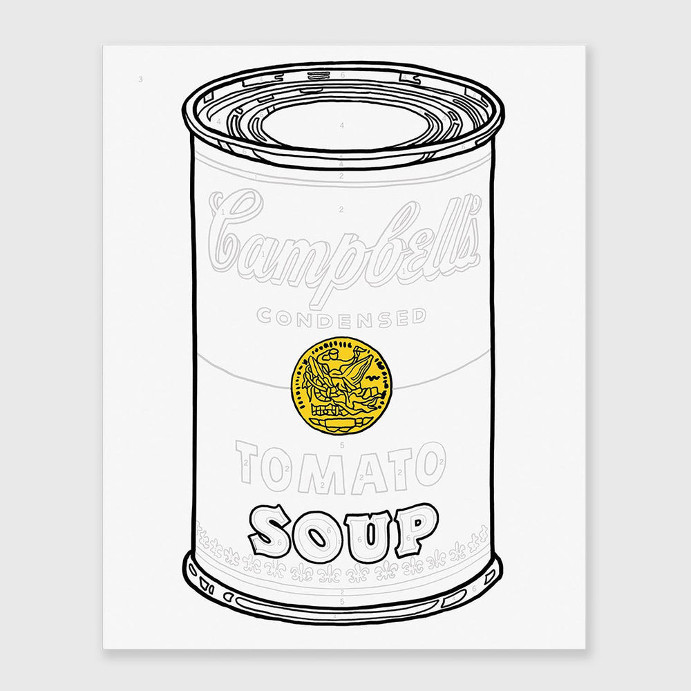 andy warhol soup can paint by number kit
