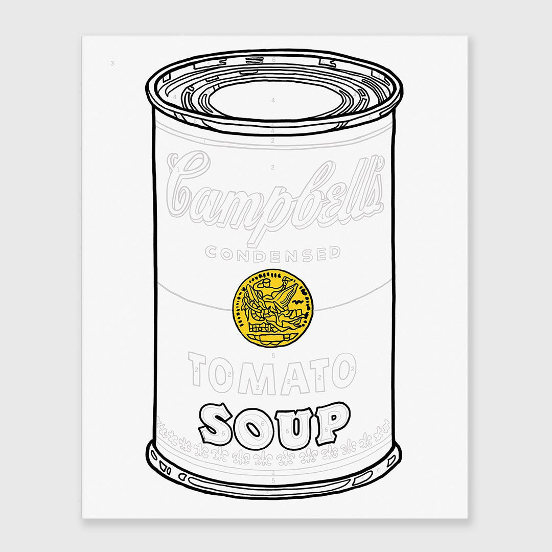 andy warhol soup can paint by number kit