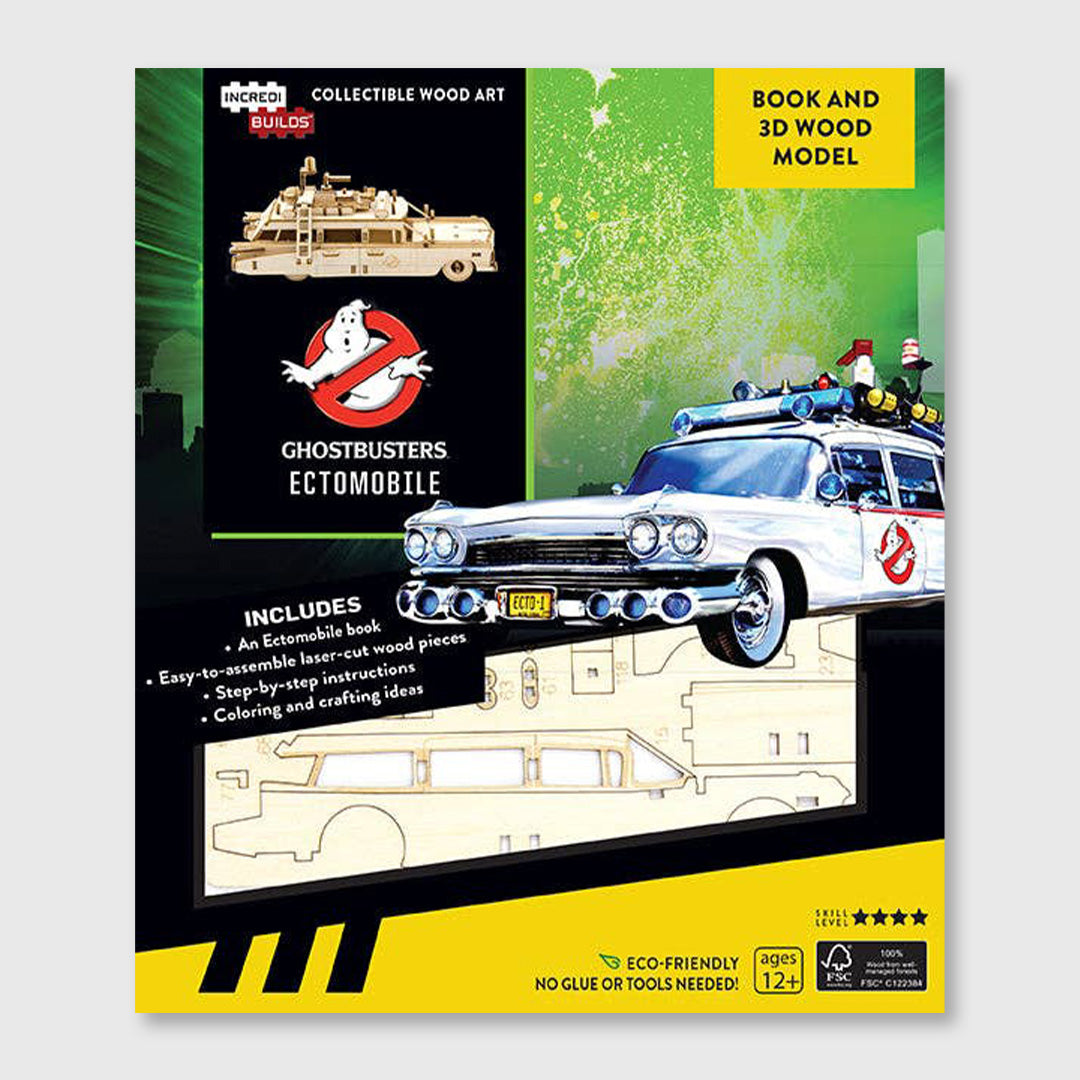 incredibuilds: ghostbusters: ectomobile 3d wood model