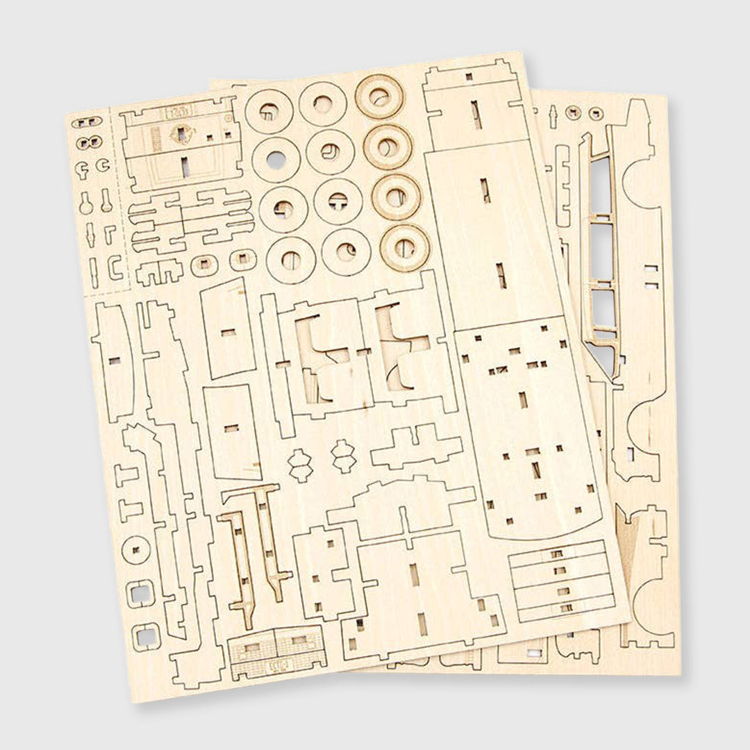 incredibuilds: ghostbusters: ectomobile 3d wood model