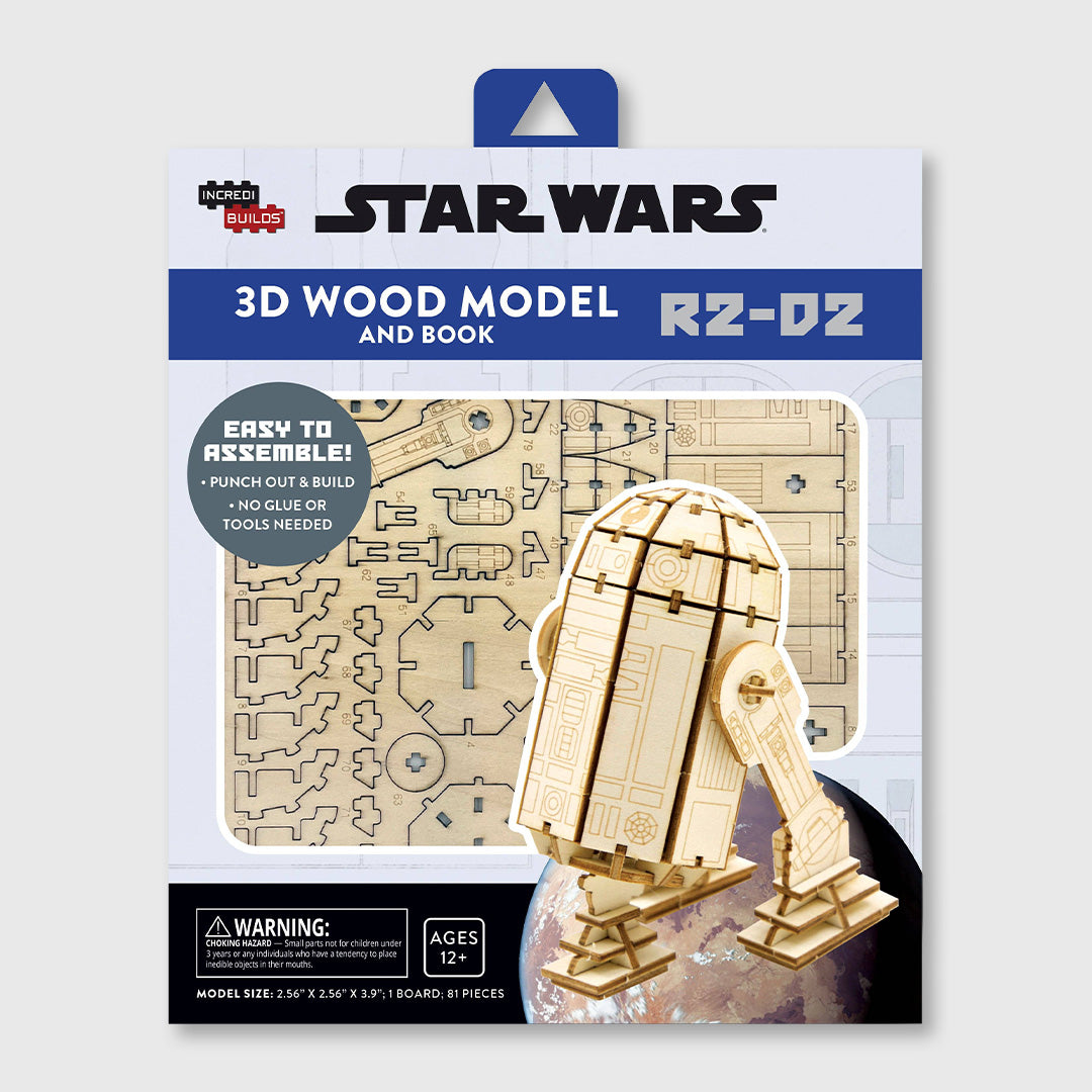 incredibuilds: star wars: r2-d2 3d wood model