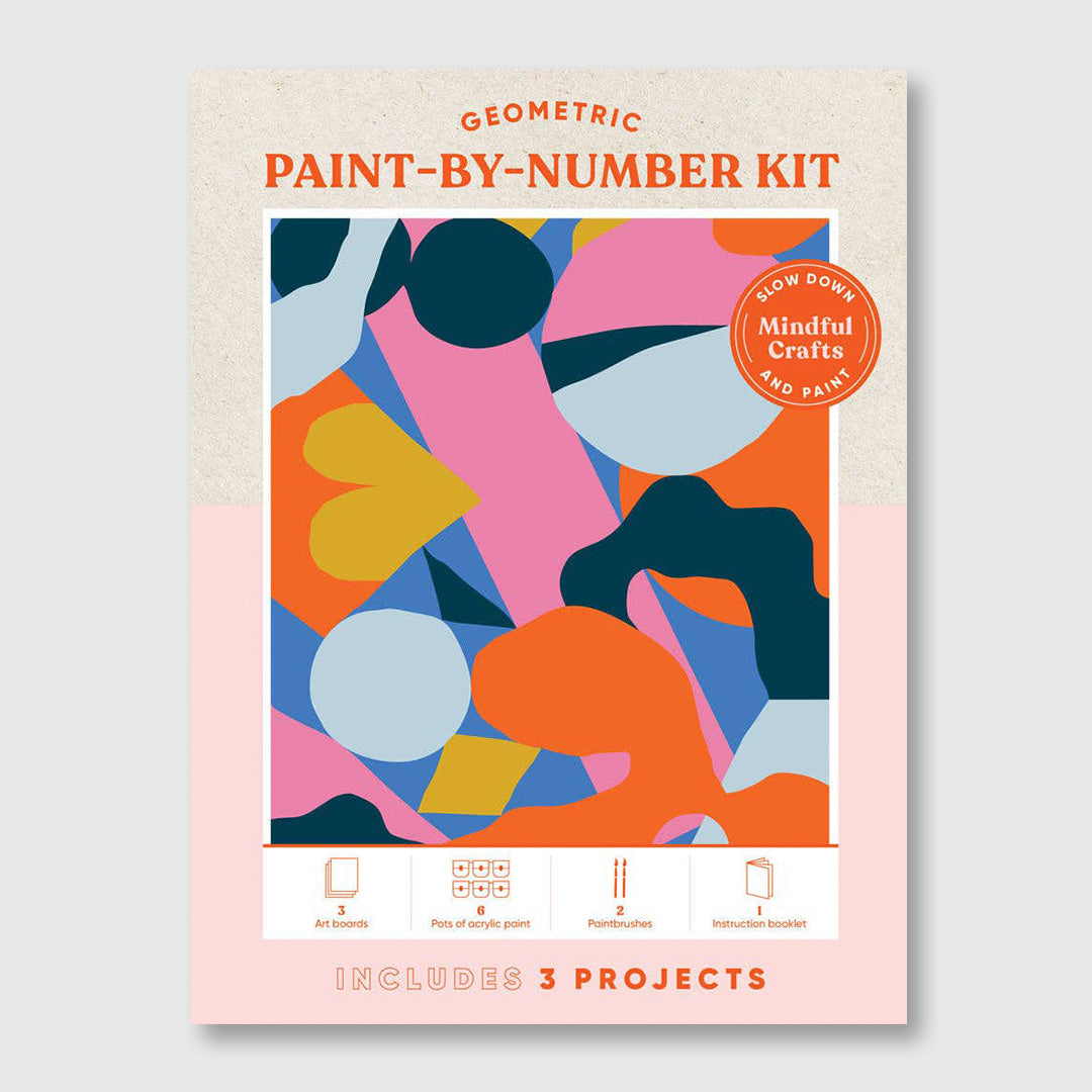 geometric paint-by-number kit