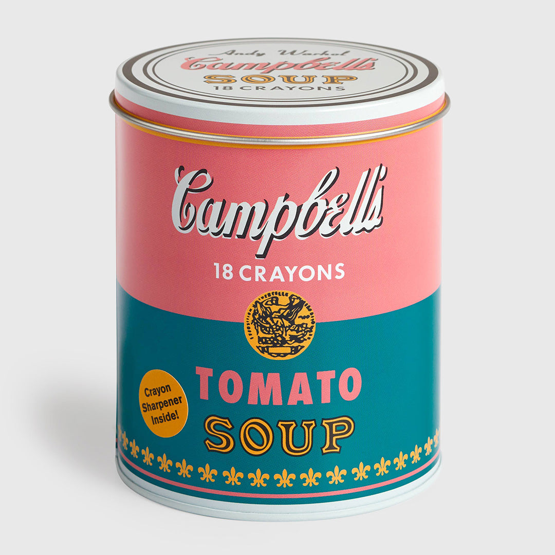 andy warhol soup can crayons + sharpener