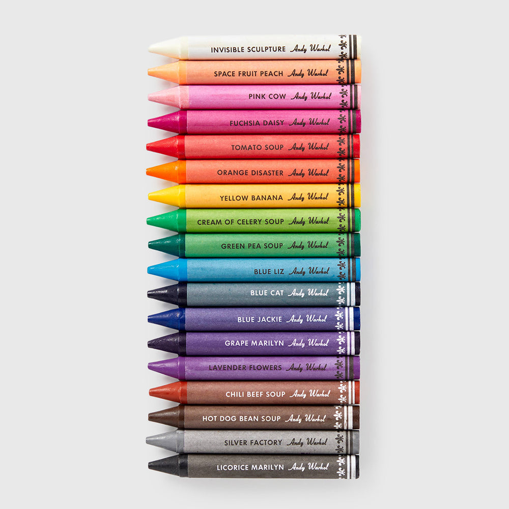 
                  
                    andy warhol soup can crayons + sharpener
                  
                