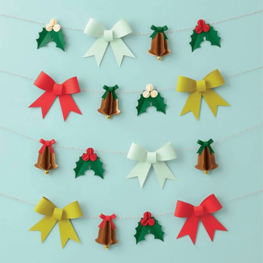 merry & bright bow garland kit