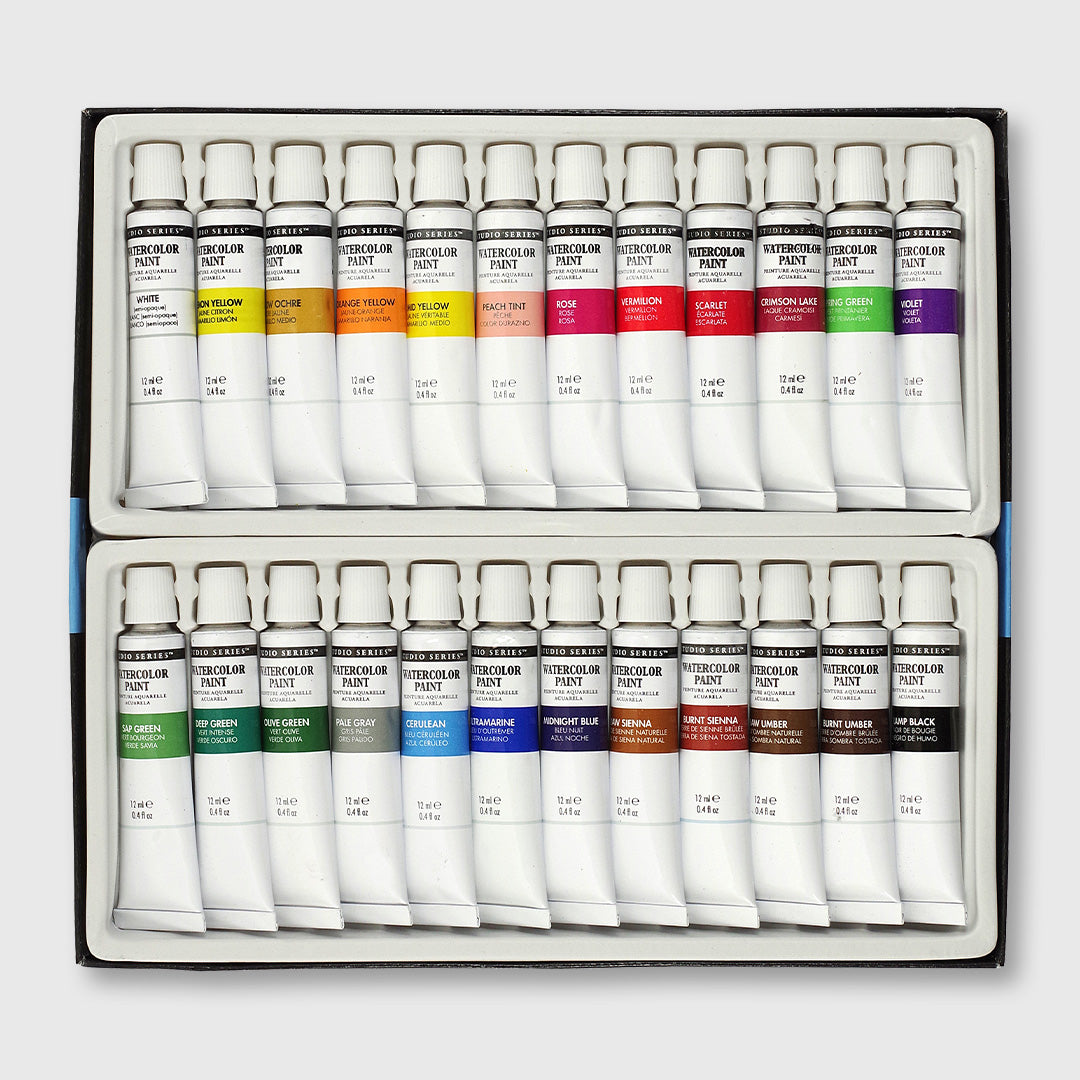 artist's watercolor paint set - 24 colors