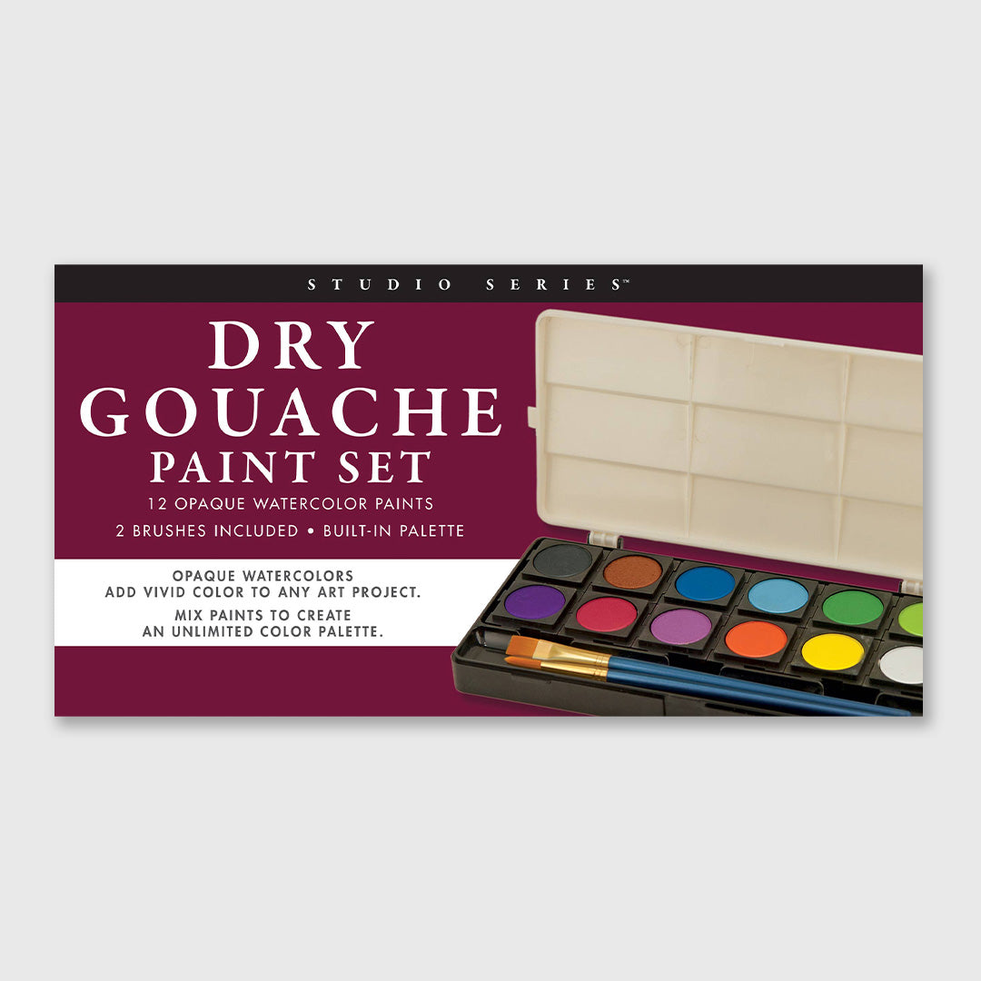 dry gouache paint - set of 12