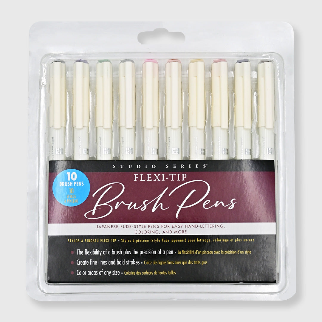 flexi-tip brush pens - set of 10