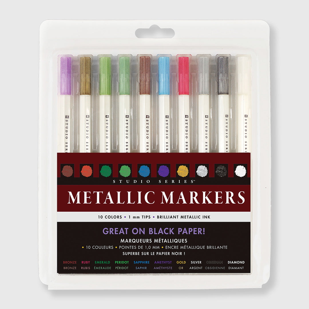 metallic markers set