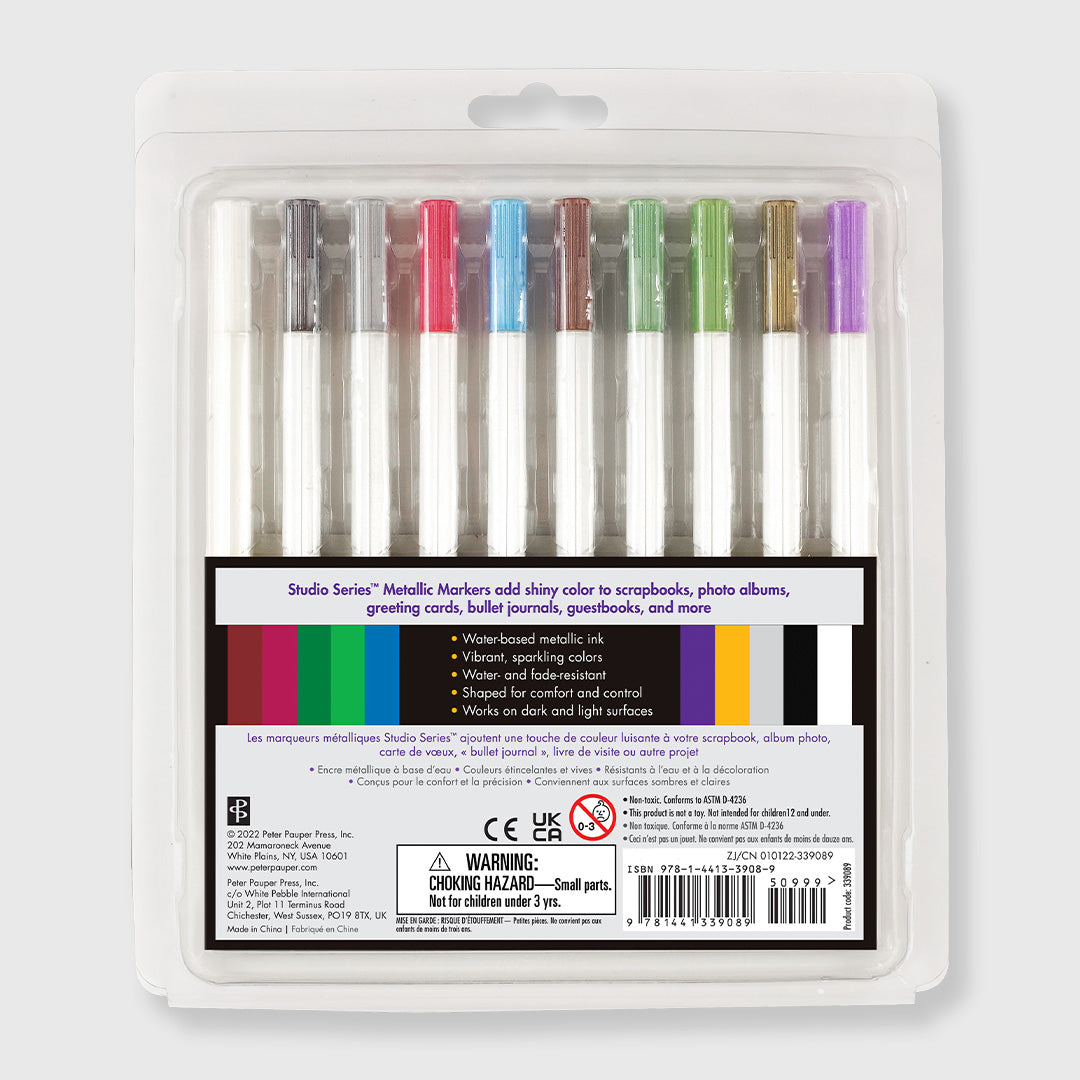 metallic markers set