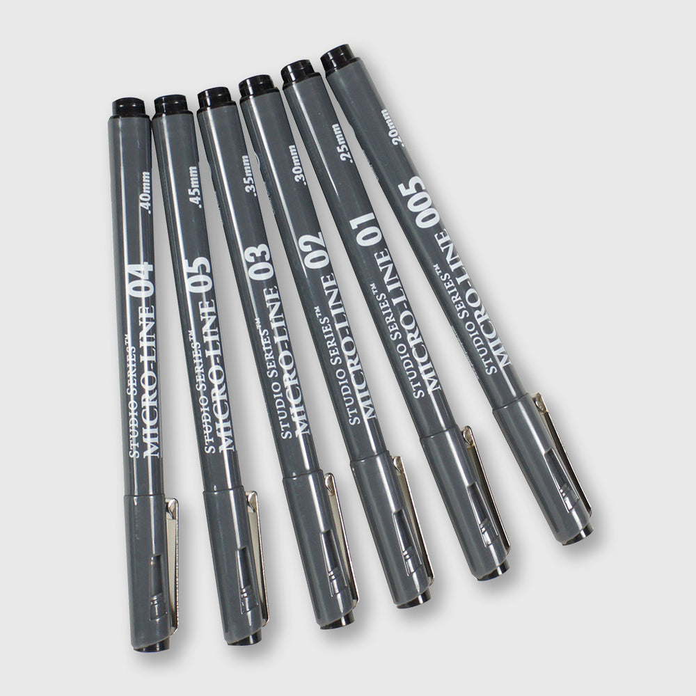 micro-line pens - set of 6