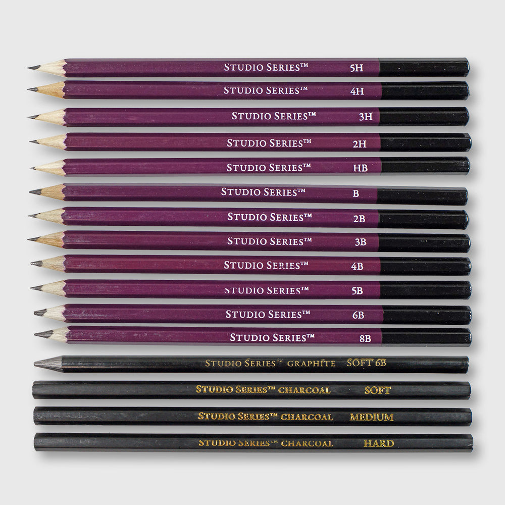 sketch & drawing pencils - set of 25