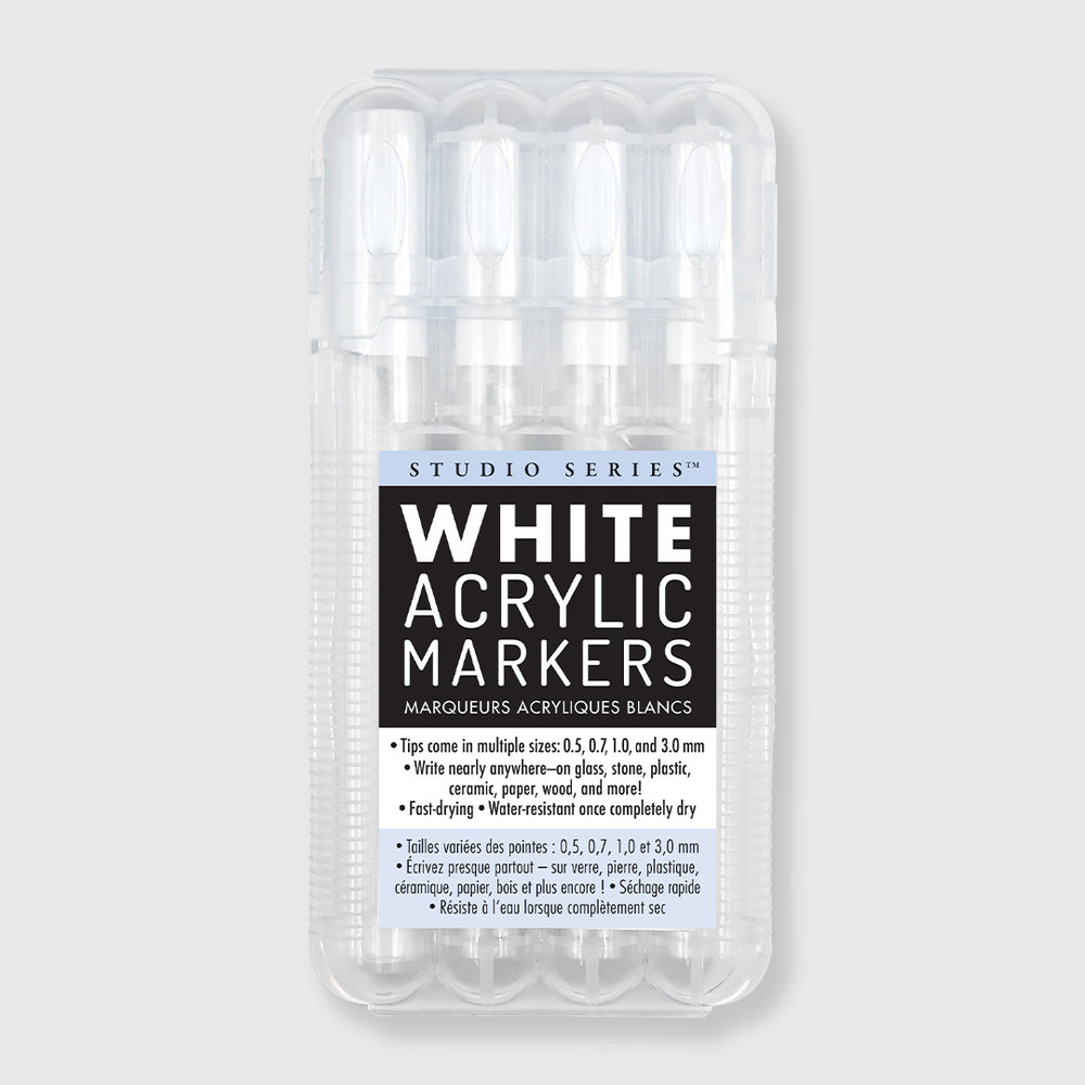 white acrylic markers