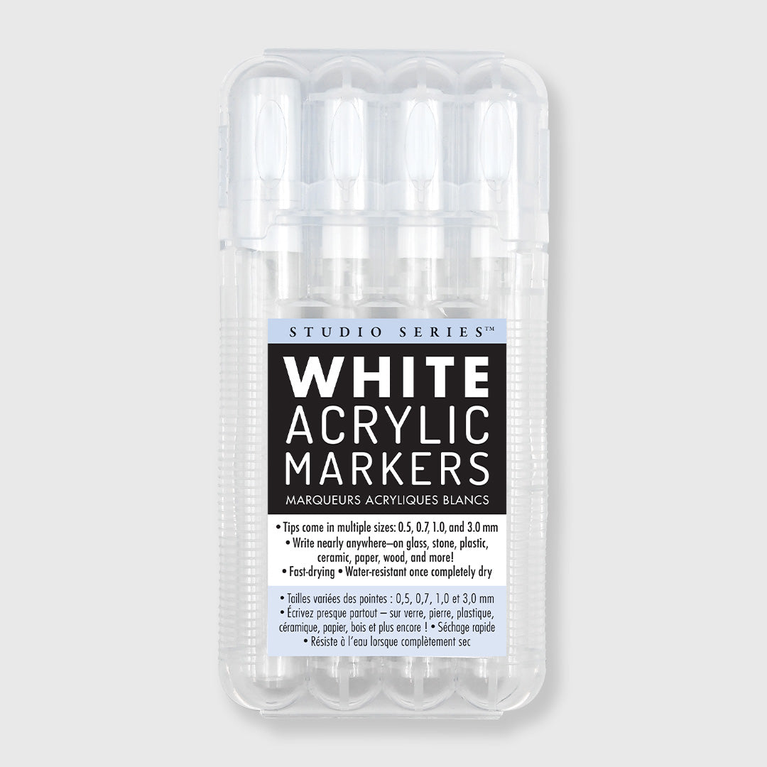 white acrylic markers