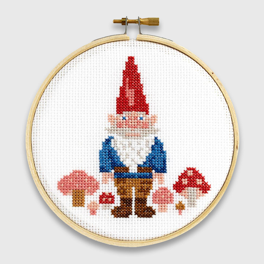 gnome cross stitch kit