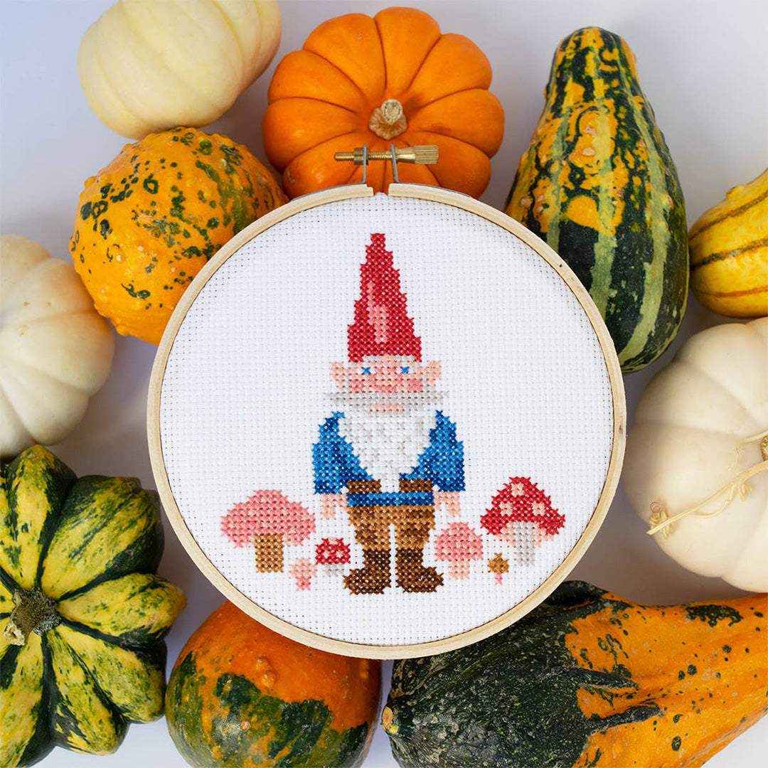 gnome cross stitch kit