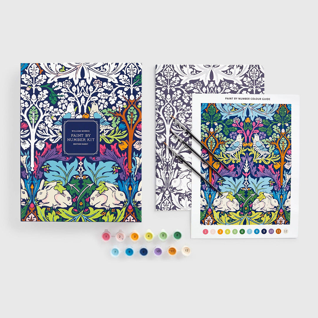 william morris brother rabbit paint by number kit - 9 x 12 inch