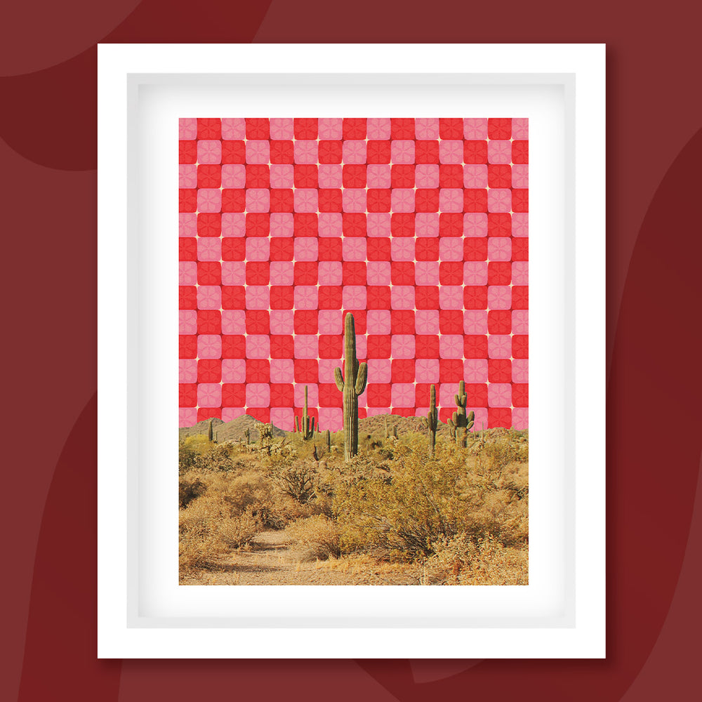 $25 - saguaro with the pink mirage - 4 x 5 inch edition