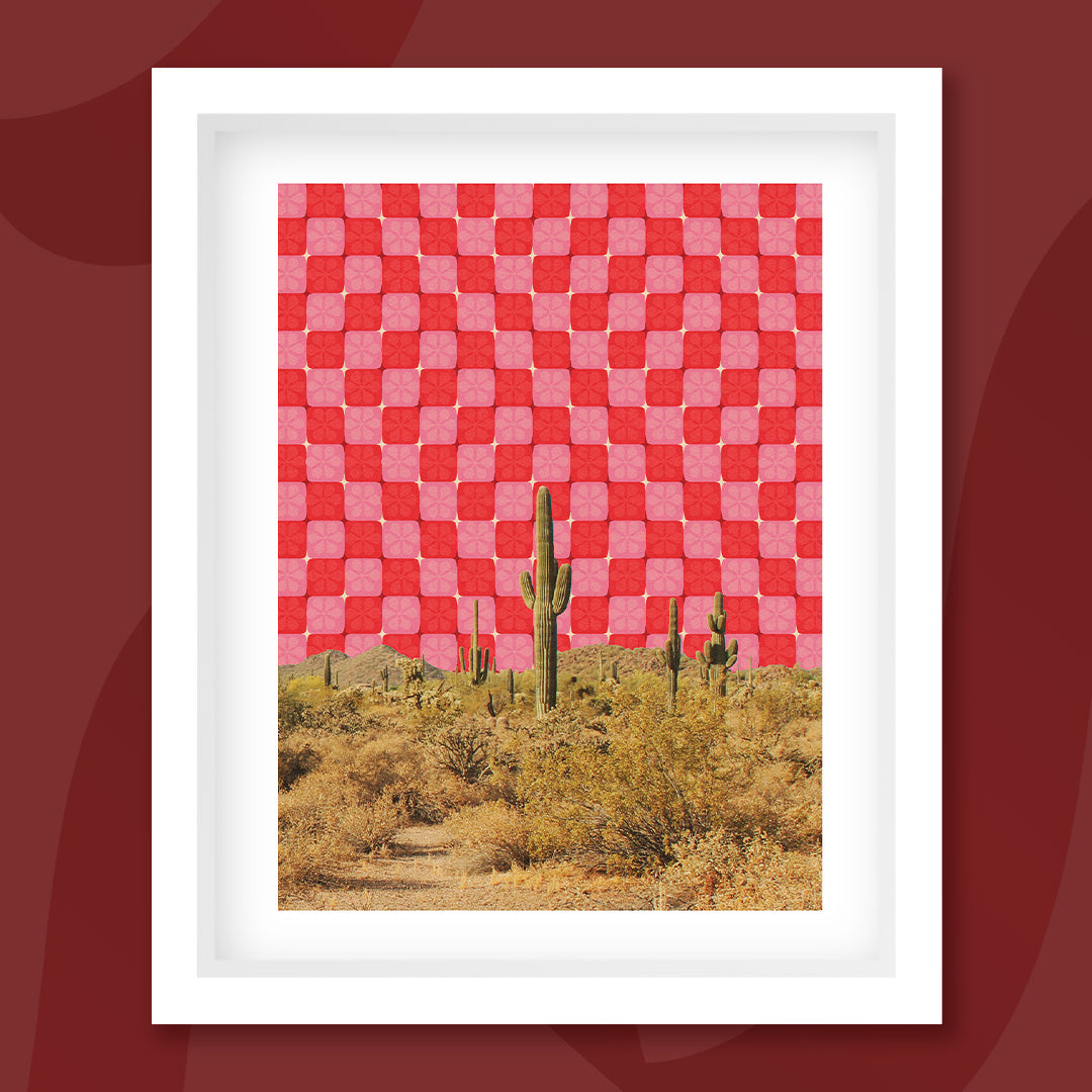 $25 - saguaro with the pink mirage - 4 x 5 inch edition