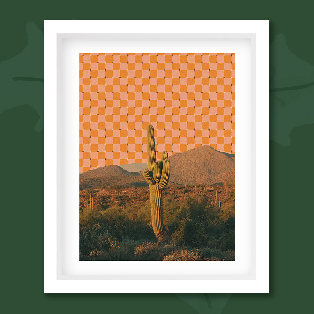 $25 - saguaro with the yellow mirage - 4 x 5 inch edition