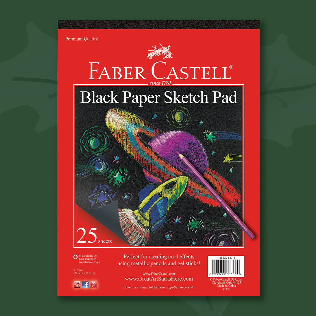 $5 - black paper sketch pad - 9 x 12 inch