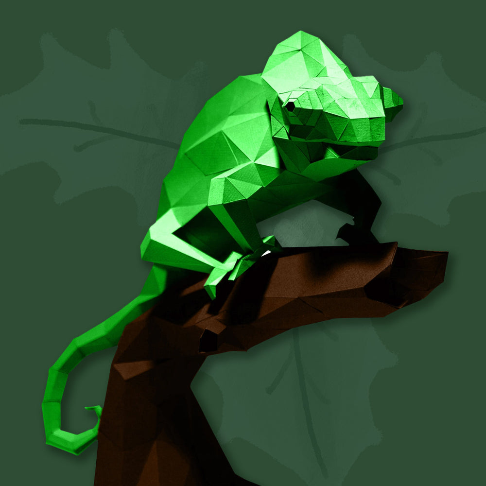 $15 - chameleon - 3d papercraft origami model
