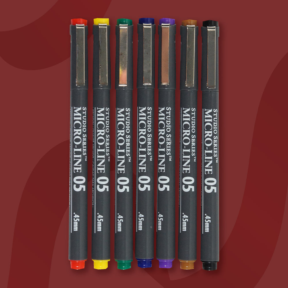 $10 - colored micro-line pens - set of 7