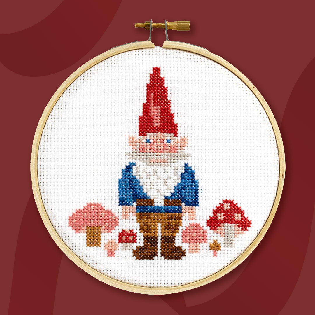 $15 - gnome cross stitch kit