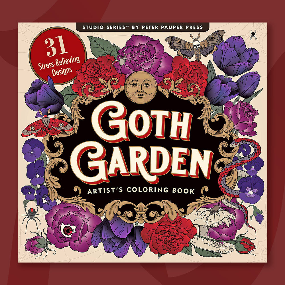 $5 - goth garden coloring book