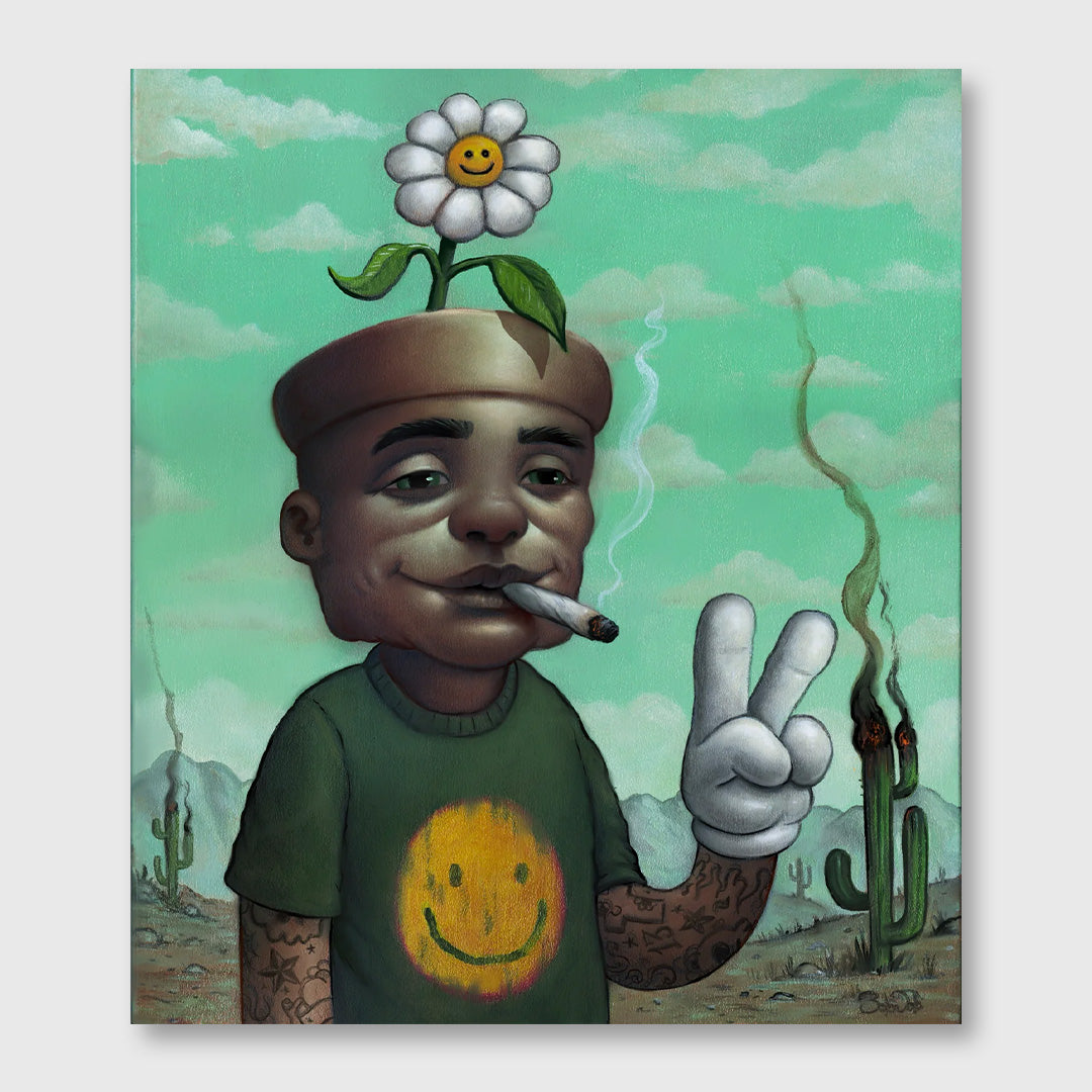 pot head verde - original artwork