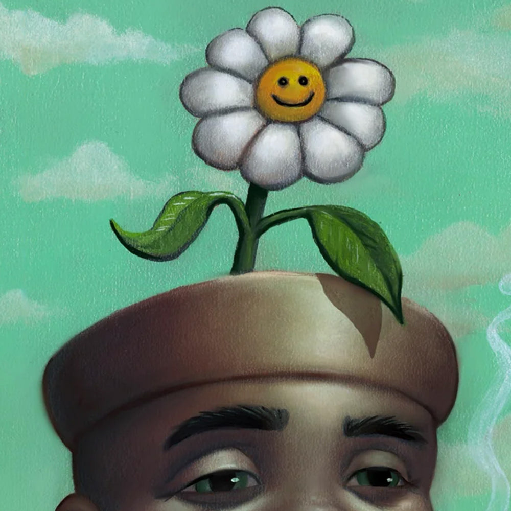 plant pot on his head chant pot head verde