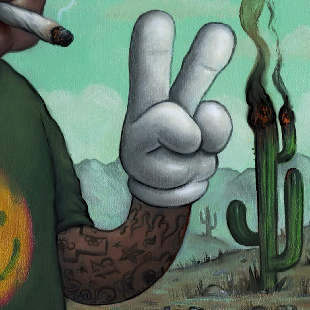 pothead painting pot head verde
