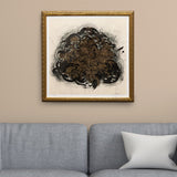 chaos in gold ii - 24 x 24 inch limited edition print in ornate gold frame