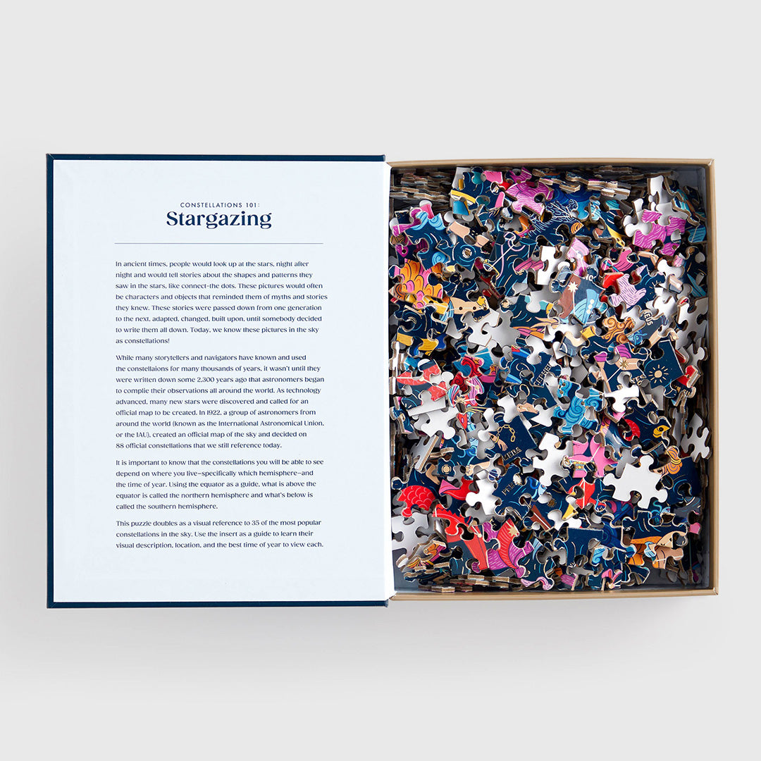 constellations 101: stargazing - 500 piece book puzzle